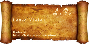 Lesko Vivien névjegykártya